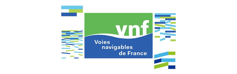 Logo vert et bleu VNF